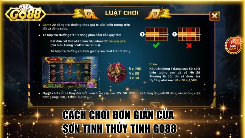 Cách chơi đơn giản của Sơn Tinh Thủy Tinh Go88